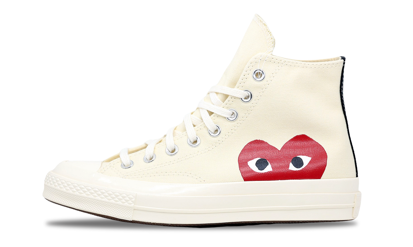 Converse Chuck Taylor Hi x CDG Comme Des Garcons PLAY White (150205C) Size 7-11