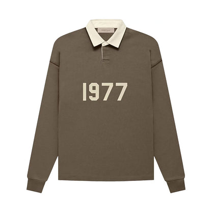 Fear of God Essentials Henley Rugby 'Wood'