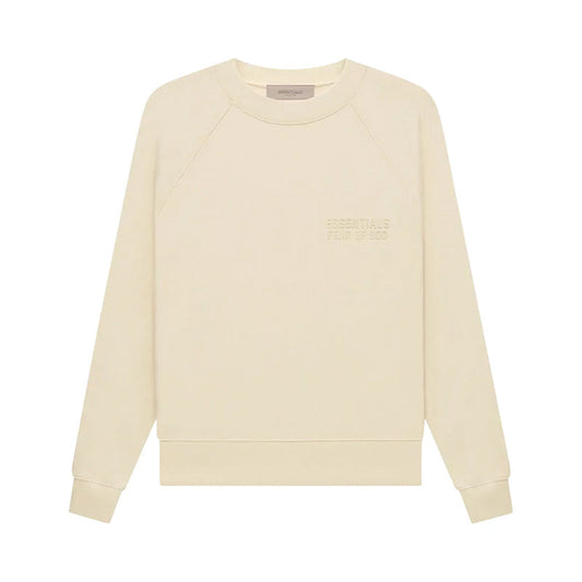 FEAR OF GOD ESSENTIALS LOGO CREW NECK SWEAT EGG SHELL COLOR