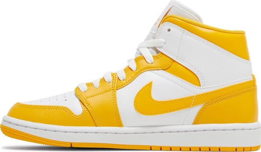 Nike Jordan 1 Mid White University Gold (W) (BQ6472-117) Women's Size 6-12