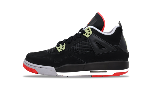 Nike Jordan 4 Retro Bred - Black Cement GS (408452-089) Grade School Size 3Y-7Y