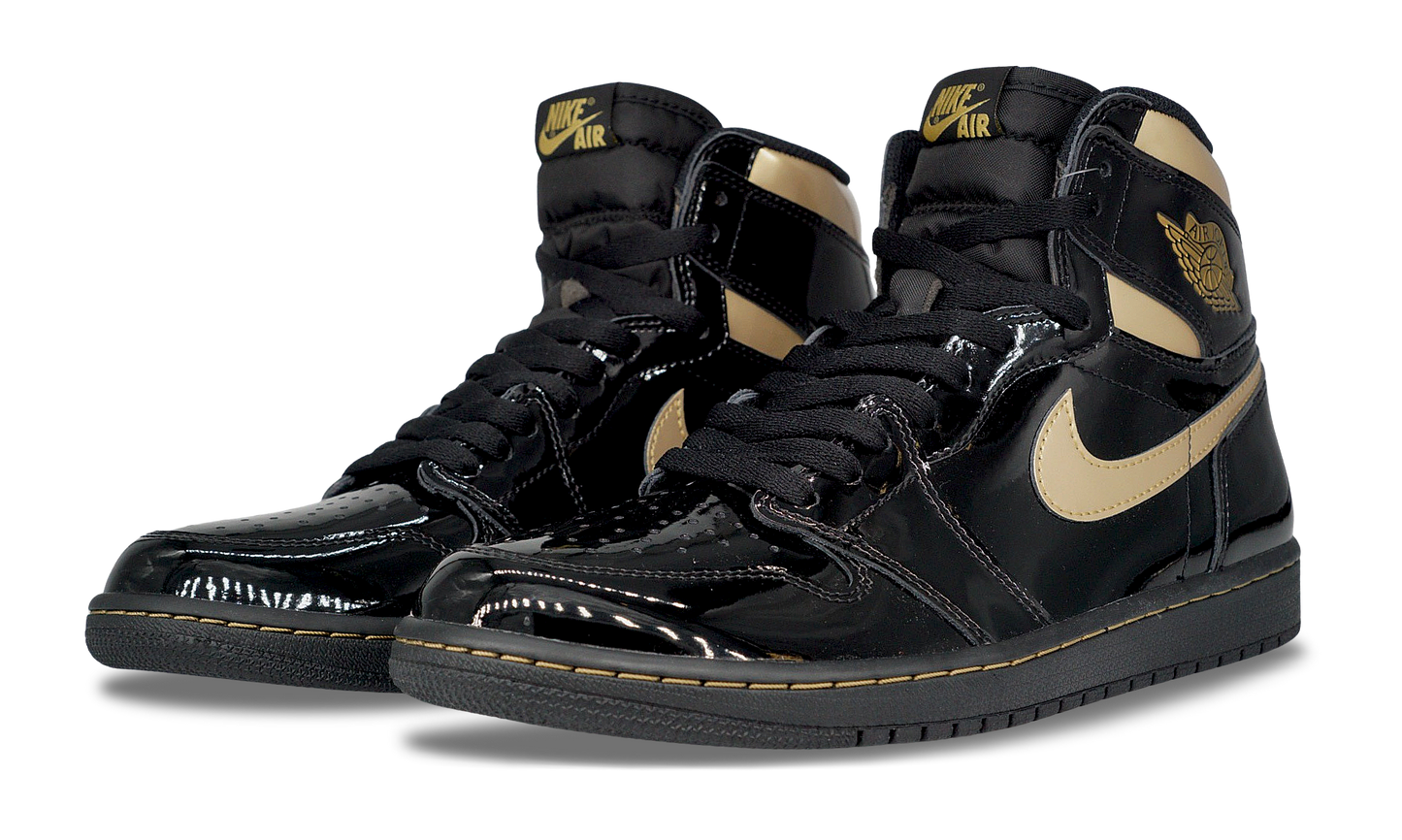 Nike Jordan 1 Retro High OG Black Metallic Gold 2020 (555088-032) Men 8-12