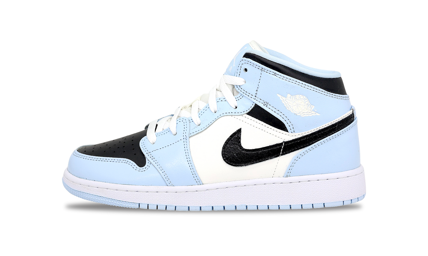 nike Jordan 1 Mid Ice Blue 2022 GS (555112-401) Grade School Size 3Y-7Y