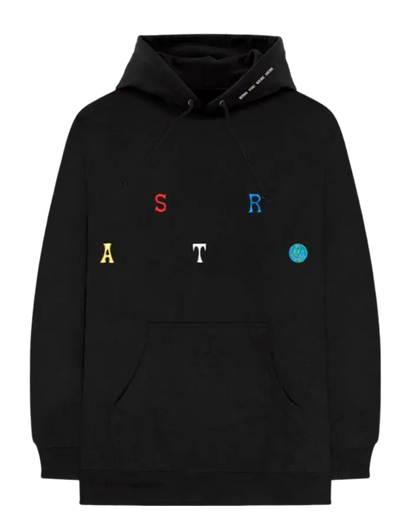 Travis Scott Astroworld Scattered Hoodie Black (83665-098) Men's Size M-XXL