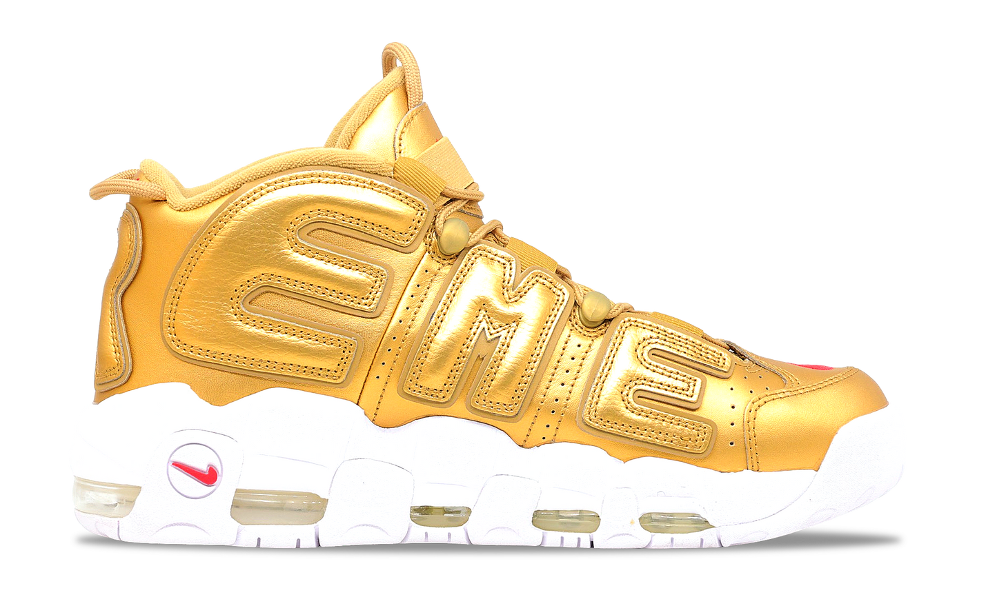 Nike Air More Uptempo x Supreme Metallic Gold 2017 (902290-700) Men's Size 8-11