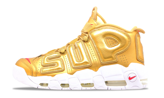 Nike Air More Uptempo x Supreme Metallic Gold 2017 (902290-700) Men's Size 8-11