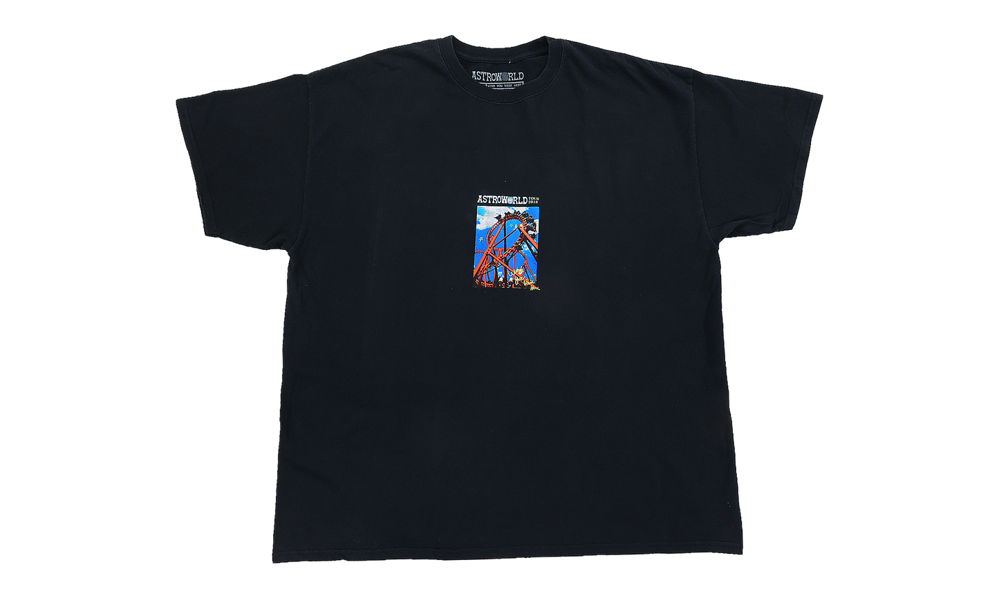 Travis Scott Astroworld Roller Coaster Tee Black (93665-231) Men's Size S-2XL