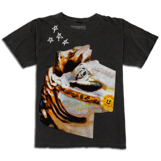 Travis Scott Horse Head Date Back Tour Tee Washed Grey (93665-326) Size S-2XL