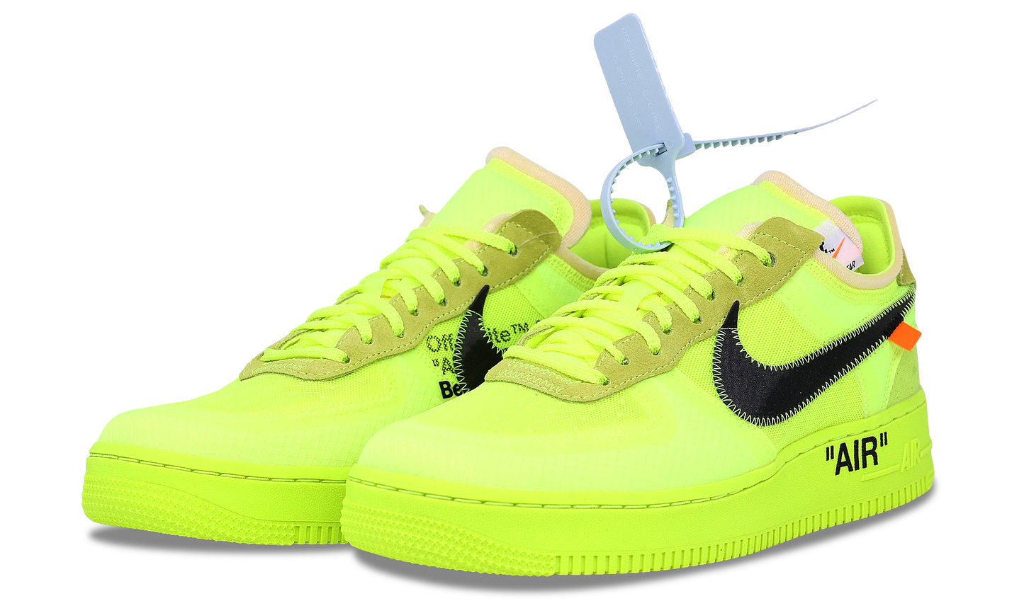 Nike Air Force 1 Low x OFF-WHITE Volt 2018 (AO4606-700) Men's Size 4-11