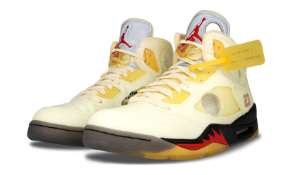 Nike Jordan 5 Retro SP x OFF-WHITE Sail 2020 (DH8565-100) Men's Size 7-12