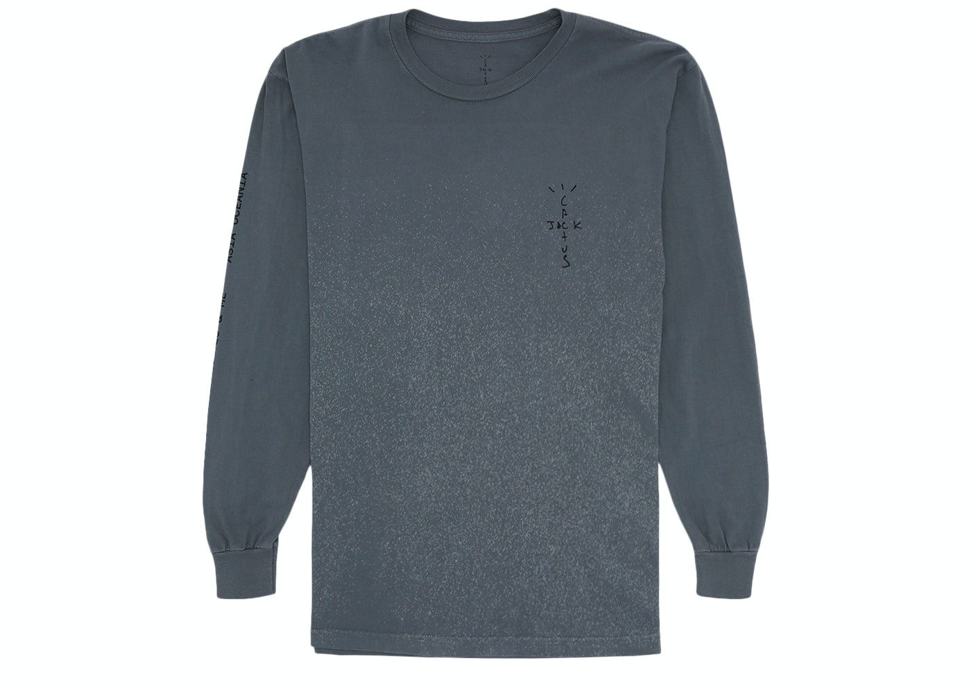 Travis Scott Back Bling L/S Tee Washed Grey