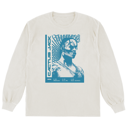 Travis Scott T-3500 Repeat L/S Tee White