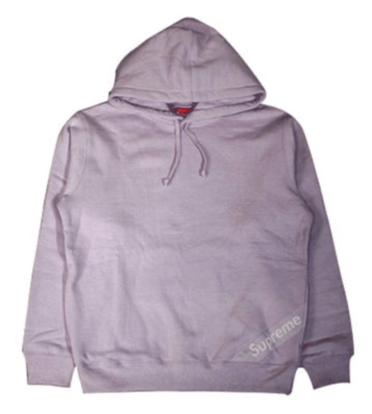 Supreme Corner Label Hooded Sweatshirt Light Purple SS18 (SS18SW12) Men Size XL