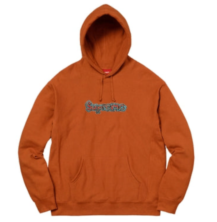 Supreme Gonz Logo Hooded Sweatshirt brown