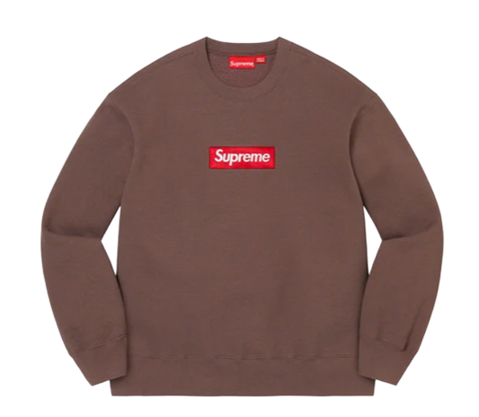 Supreme Box Logo Crewneck (FW22) Brown